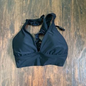 Aerie triangle black bathing suit top
